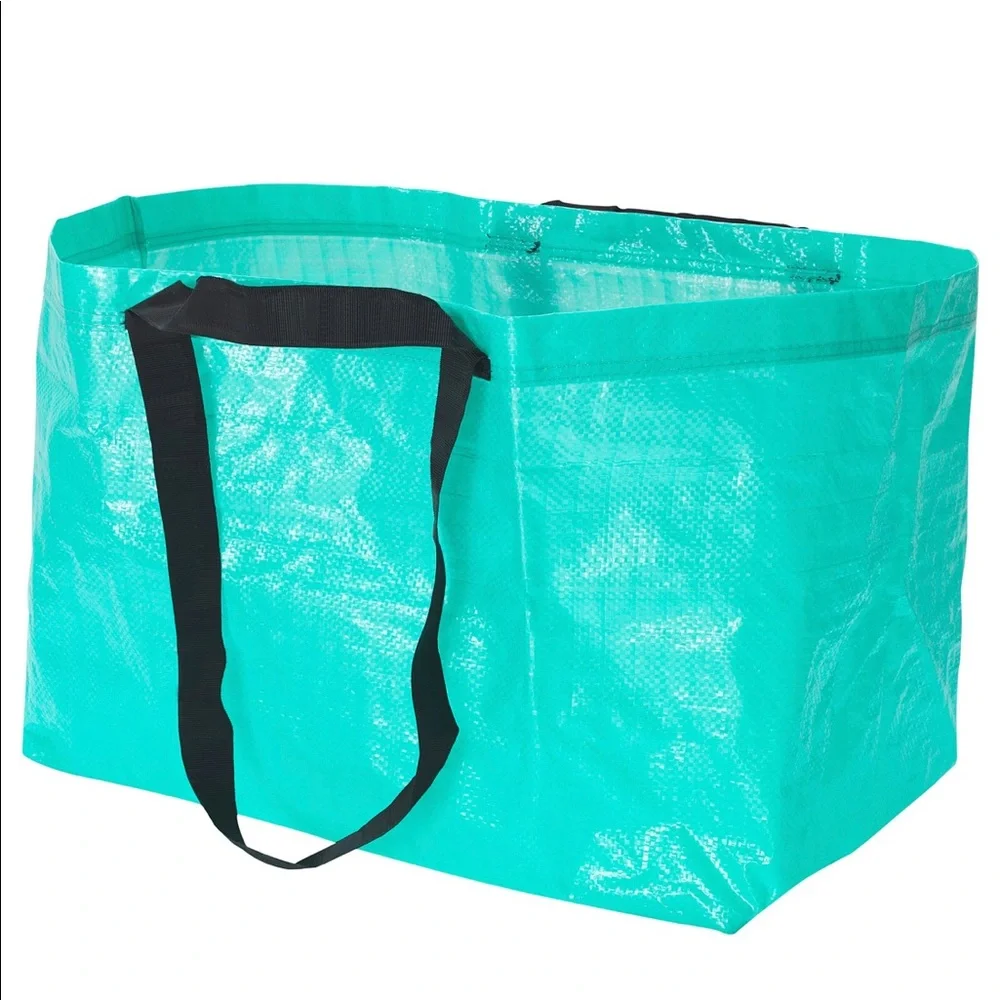 IKEA Slukis Turquoise Large Shopping Bag Lot of 2